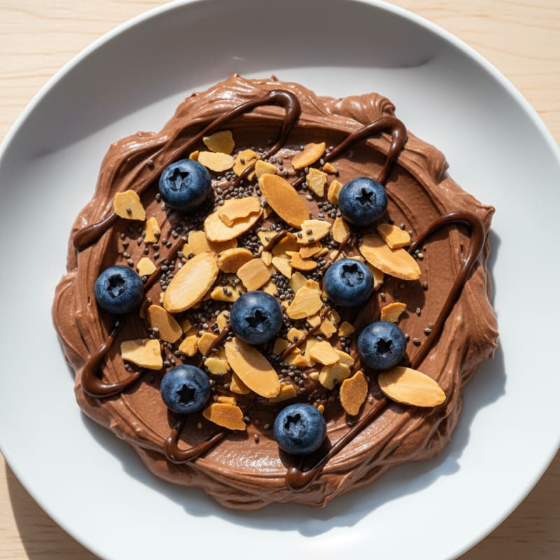 Creamy Chocolate Protein Greek Yogurt with Toasted Almonds