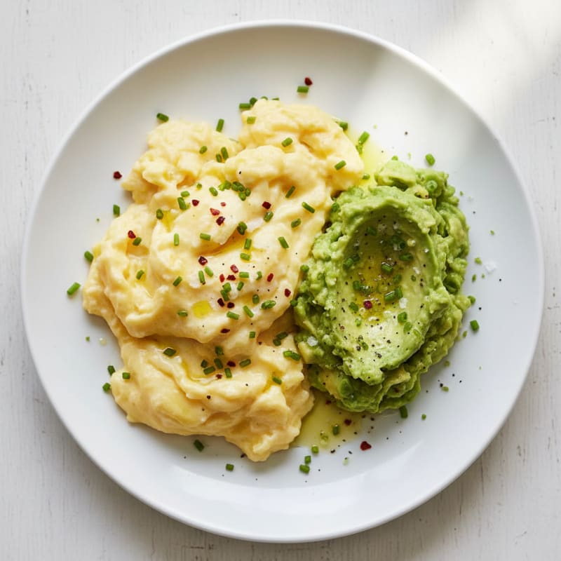 Creamy Scrambled Eggs with Zesty Avocado