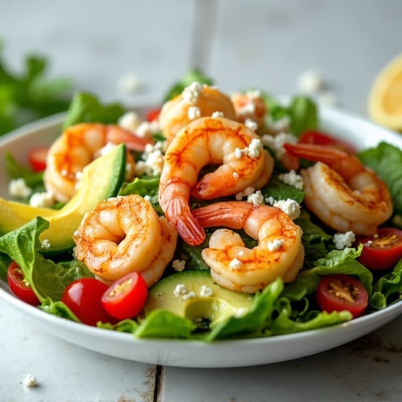 Grilled Shrimp and Avocado Salad with Lemon Vinaigrette