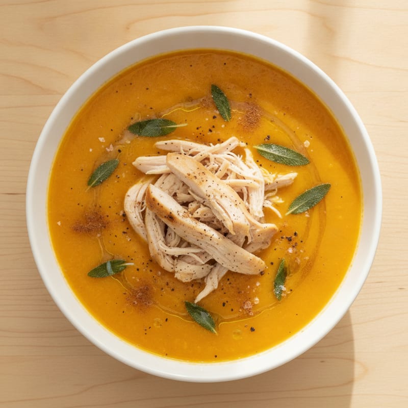 Roasted Butternut Squash and Apple Soup