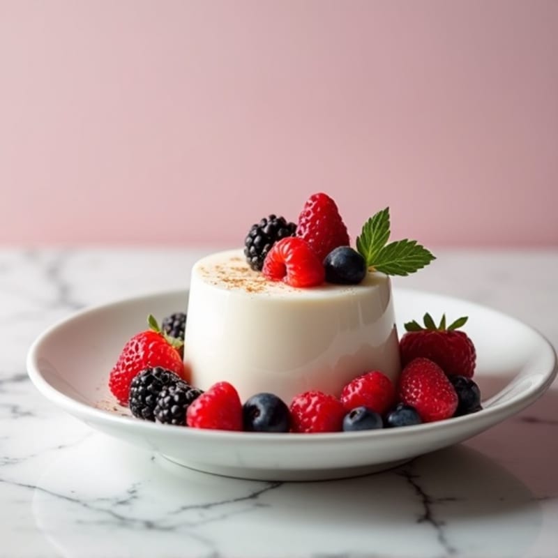 Silky Greek Yogurt Protein Pudding with Berries