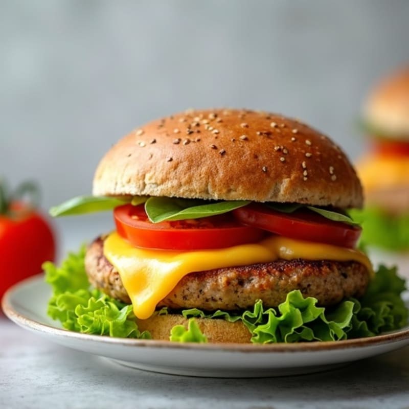 Lean Turkey Burgers Stuffed with Melty Mozzarella