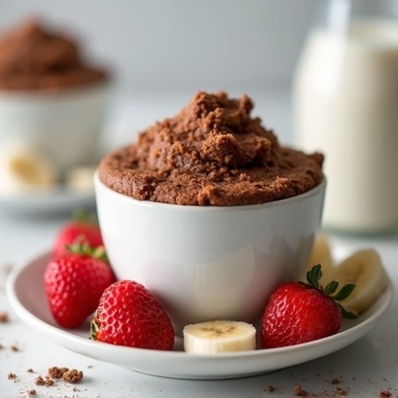 Healthy Fluffy Chocolate Protein Mug Cake