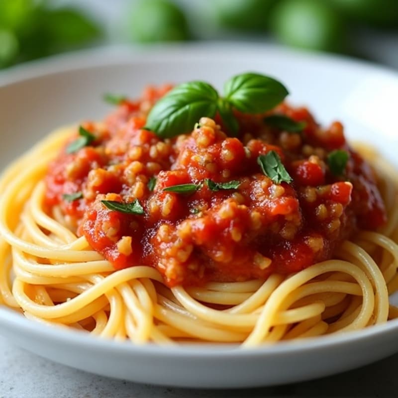 Lean Ground Turkey Spaghetti with Rich Tomato Sauce