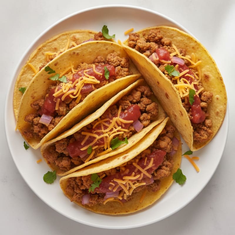 Spicy Ground Turkey Baked Tacos