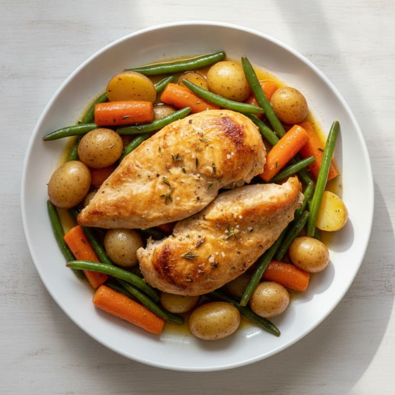 Slow Cooker Herb Chicken and Vegetables