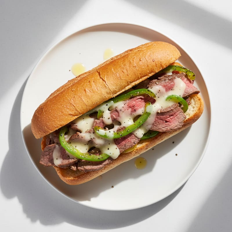 Classic Philly Cheesesteak Sandwich