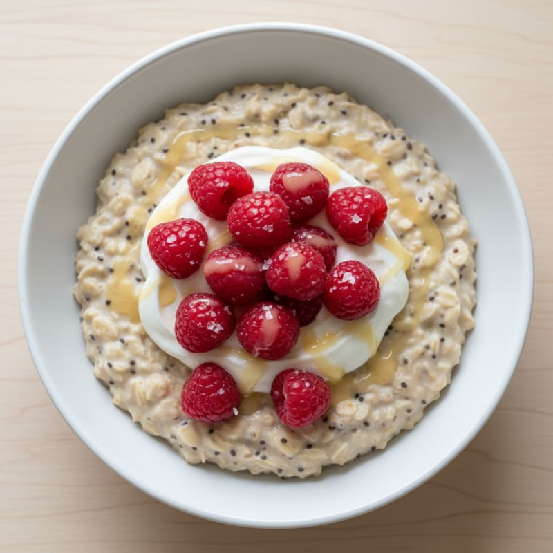 Creamy Vanilla Protein Overnight Oats