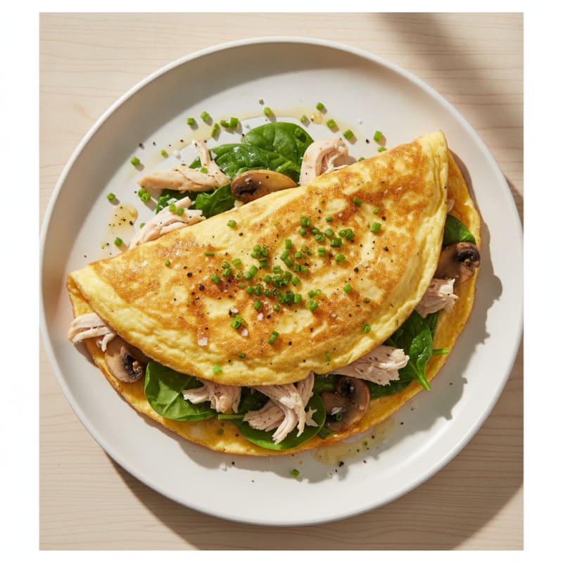 Fluffy Chicken and Herb Omelette
