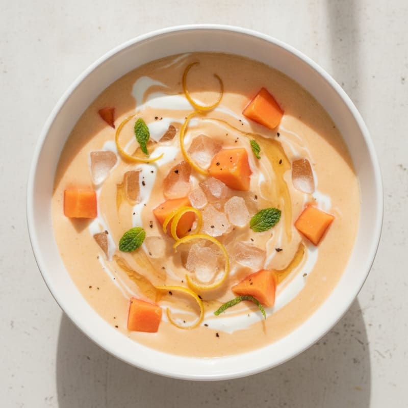 Papaya Vanilla Greek Yogurt Smoothie