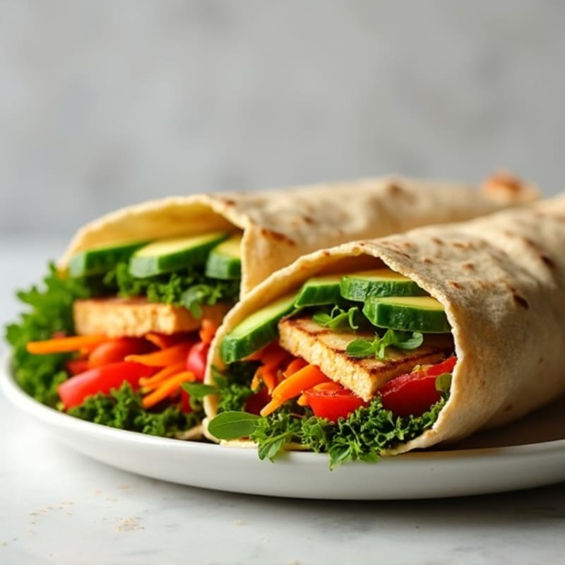 Fresh Veggie Hummus Wrap
