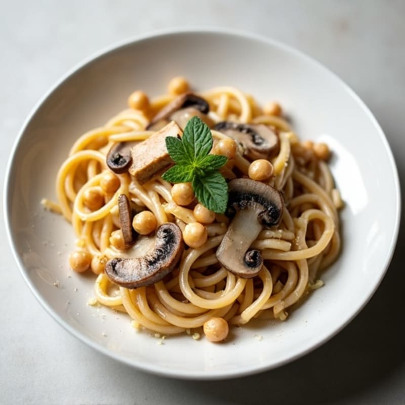 Creamy Truffle Mushroom Whole Wheat Pasta