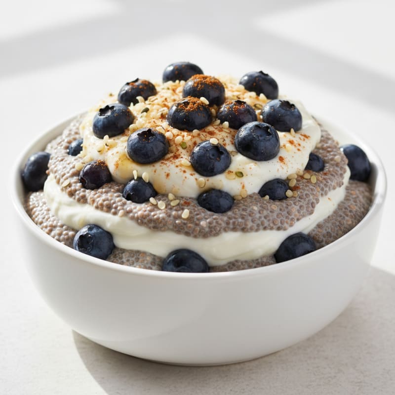 Creamy Berry Chia Pudding Parfait