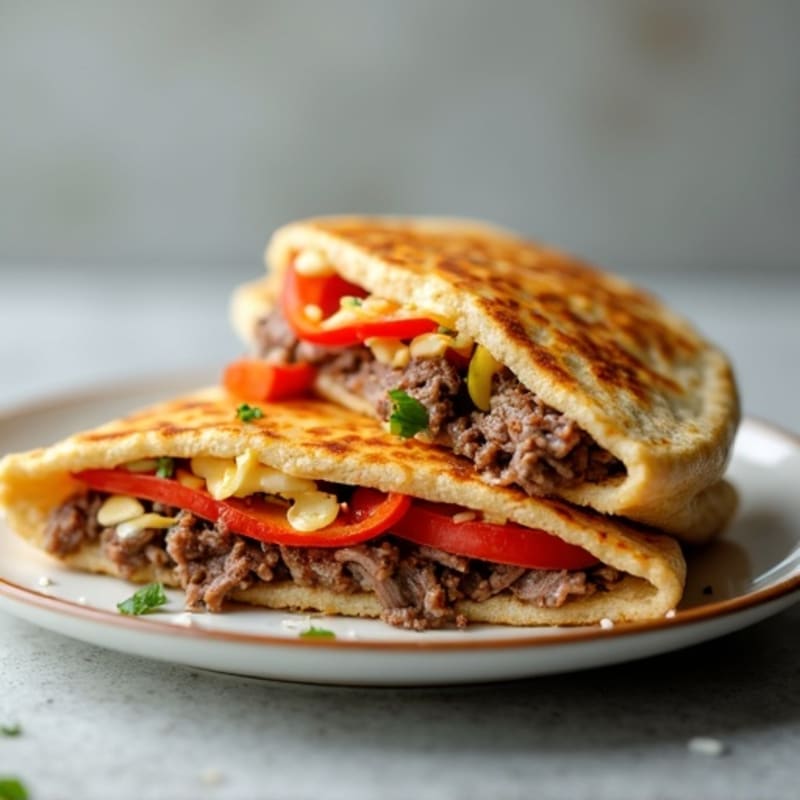 Grilled Steak and Bell Pepper Quesadillas