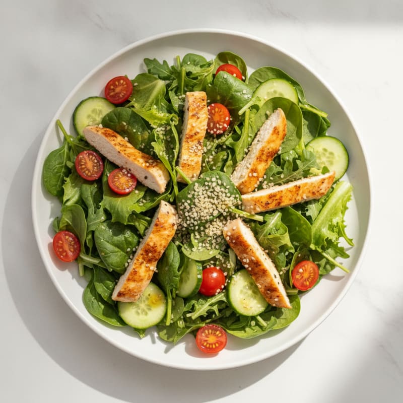 Lemon Herb Chicken Salad with Mixed Greens