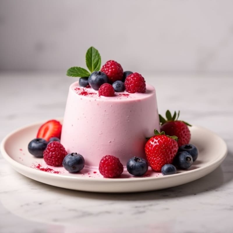 Creamy Greek Yogurt Protein Mousse with Mixed Berries