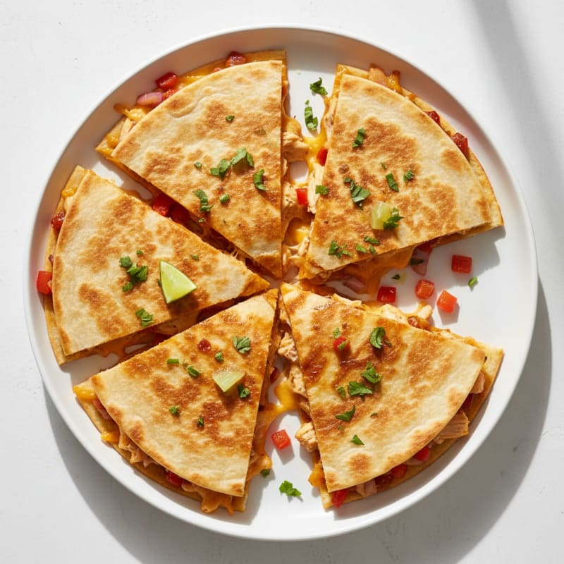 Crispy Chipotle Chicken Quesadillas