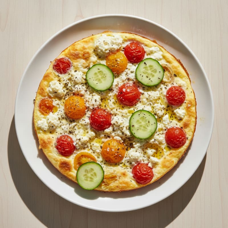 Baked Eggs with Greek Cheese and Tomatoes