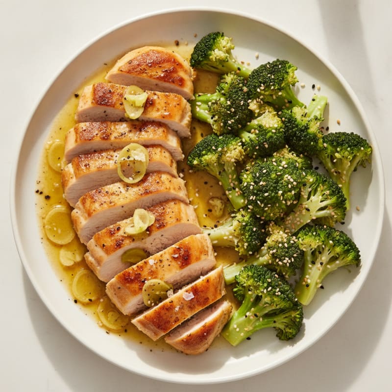 Ginger-Lime Glazed Chicken with Sesame Broccoli