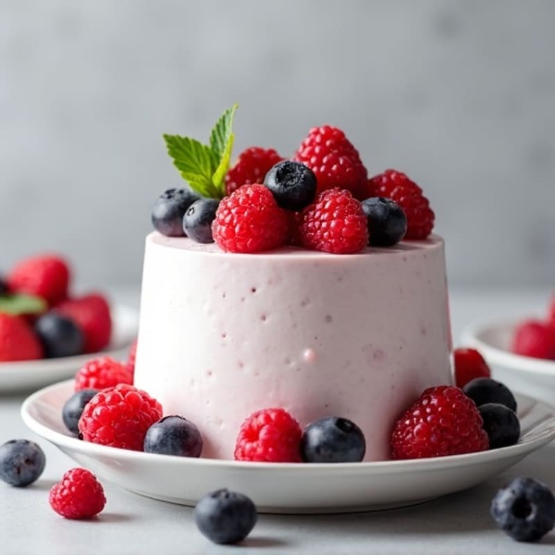 High-Protein Yogurt Mousse with Mixed Berries