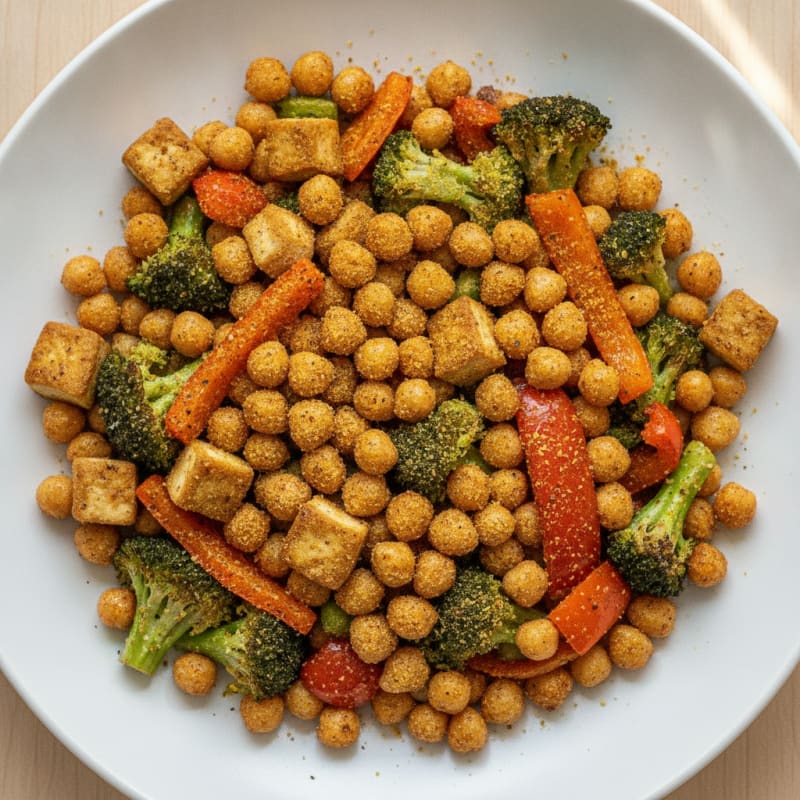 Roasted Vegetable and Chickpea Bowl