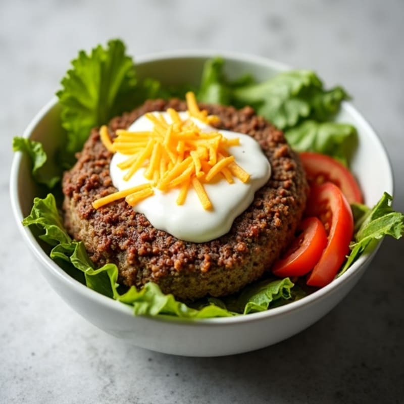 Lean Ground Beef Cheeseburger Bowl with Creamy Special Sauce