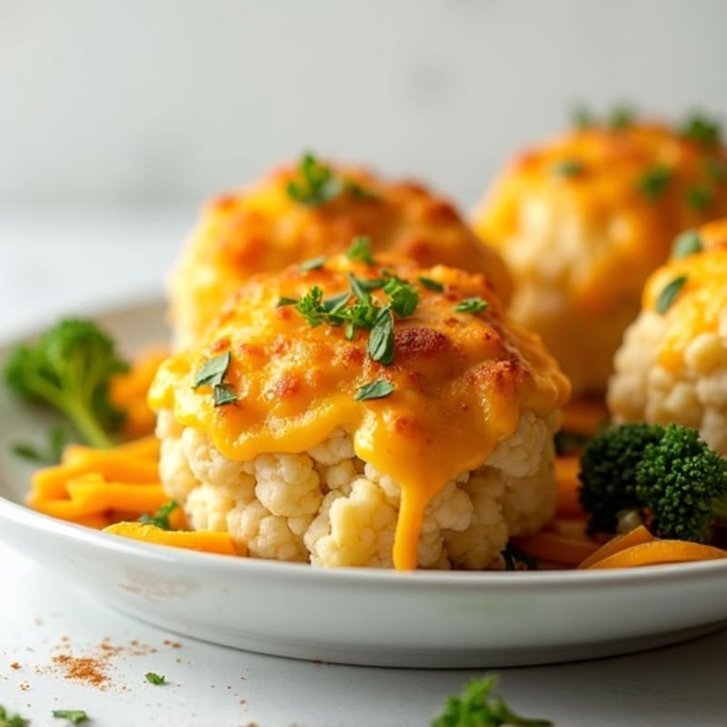 Baked Cheesy Chicken & Cauliflower Bites