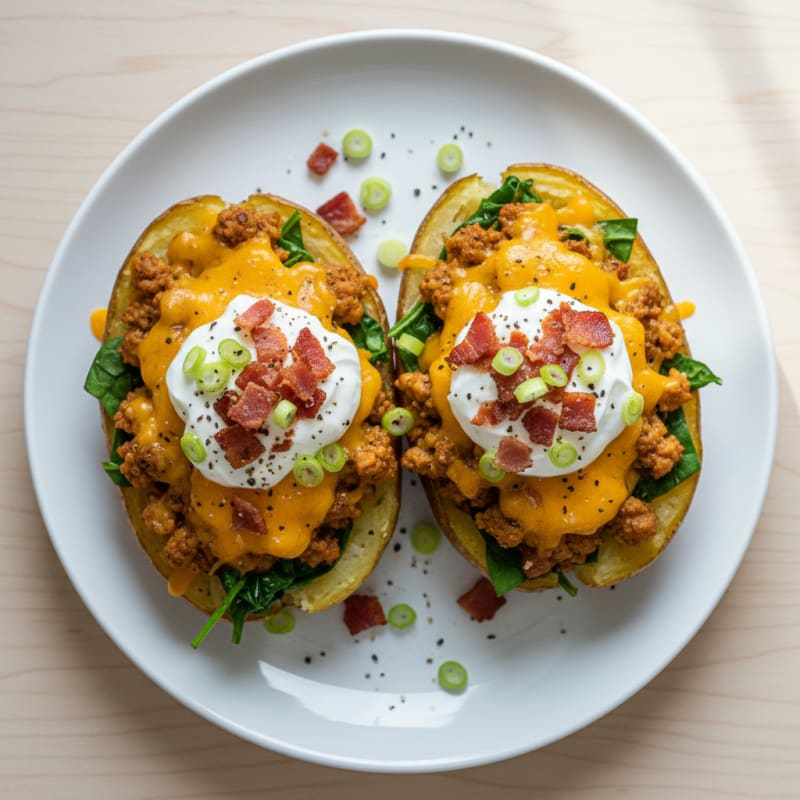 Bacon Cheddar Stuffed Potatoes