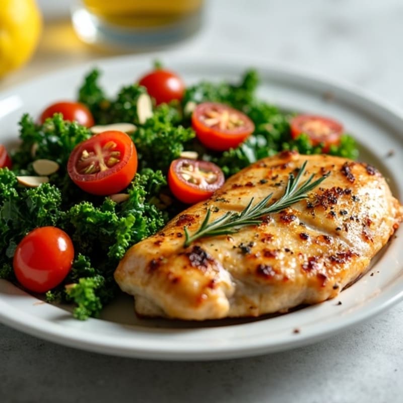 Herb-Roasted Chicken and Crispy Kale Salad