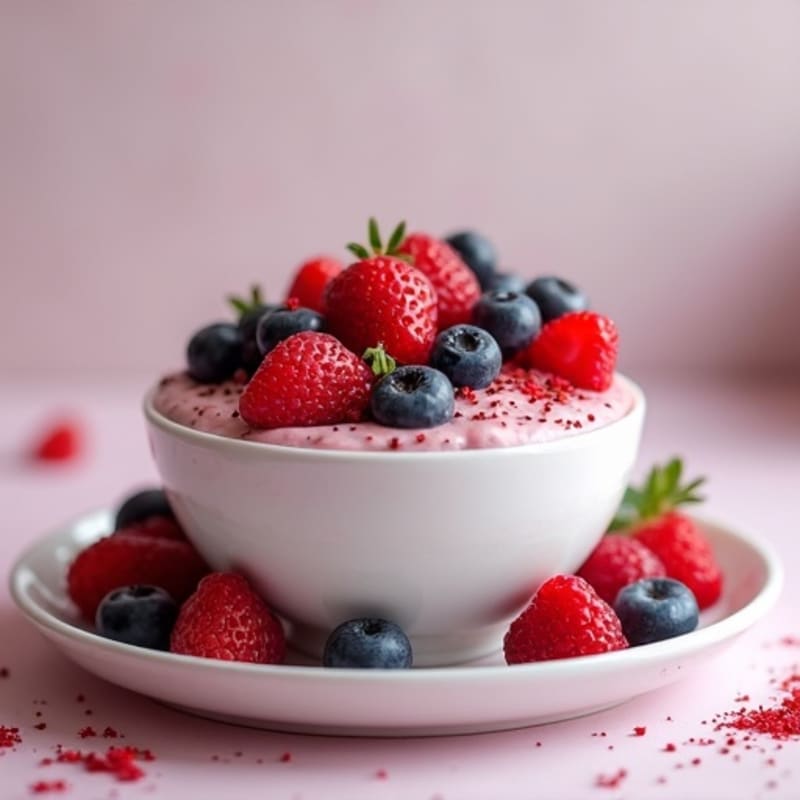 Creamy Blended Berry Chia Pudding