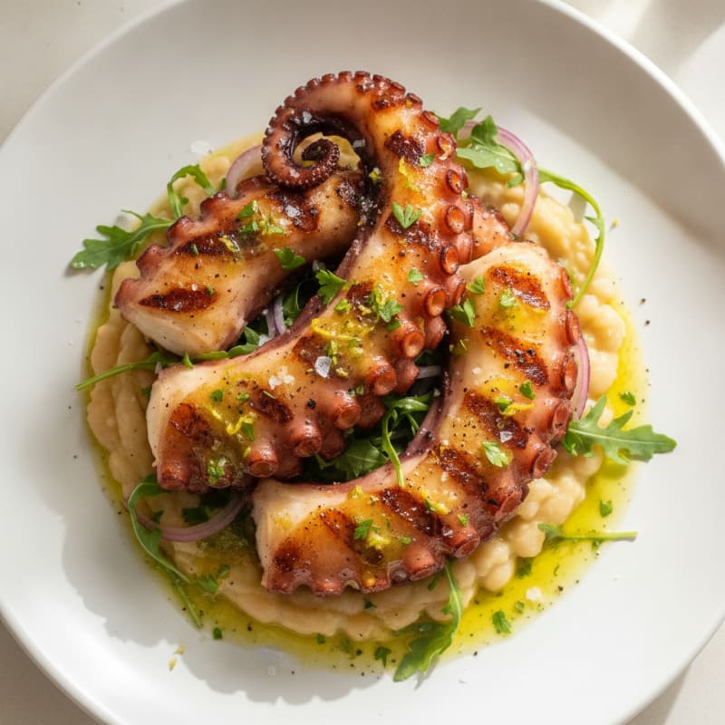 Grilled Octopus with Lemon-Herb Dressing