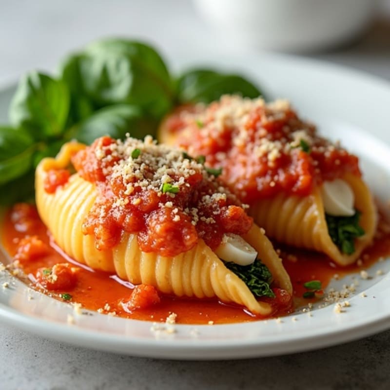 Healthy Baked Spinach Ricotta Stuffed Shells