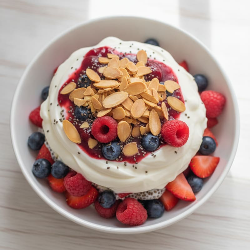 Creamy Greek Yogurt Protein Parfait with Mixed Berries