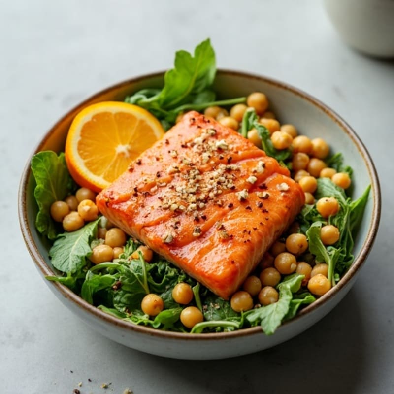 Citrus-Glazed Salmon Power Bowl with Crunchy Greens