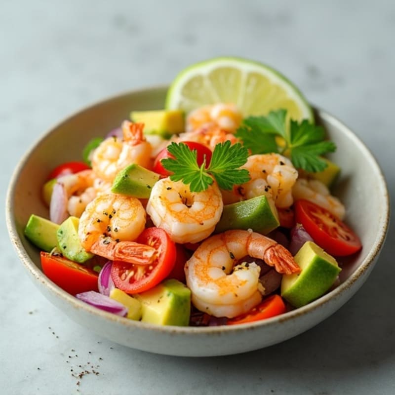 Citrus-Marinated Shrimp and Creamy Avocado Ceviche