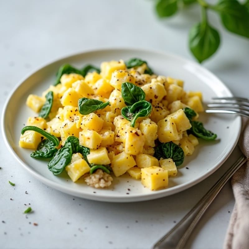 Egg White Scramble with Spinach and Lean Turkey