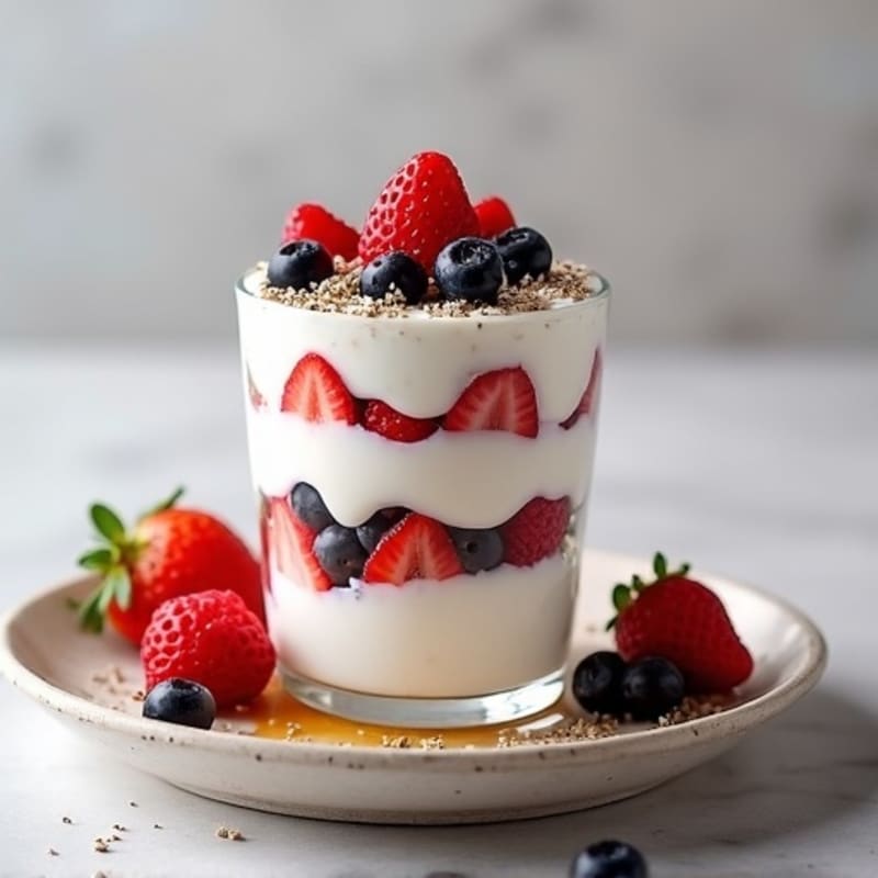 Creamy Greek Yogurt Protein Parfait with Mixed Berries
