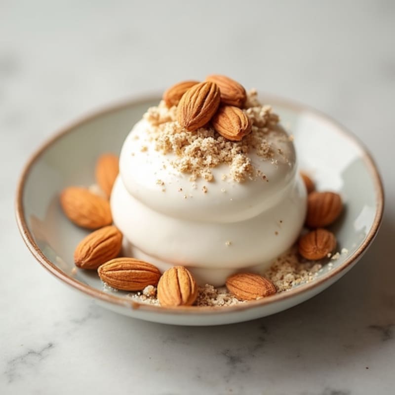 Greek Yogurt with Protein Powder and Almonds