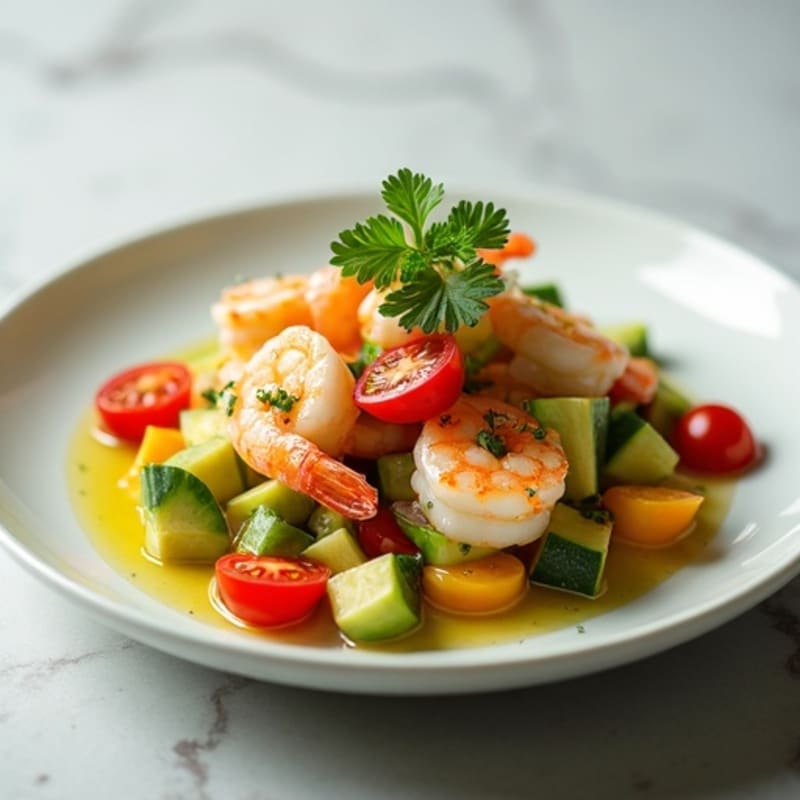Citrus-Marinated Shrimp and Creamy Avocado Ceviche