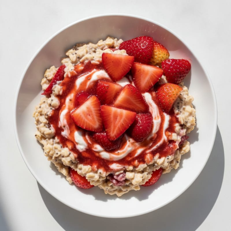 Strawberry Shortcake Overnight Oats