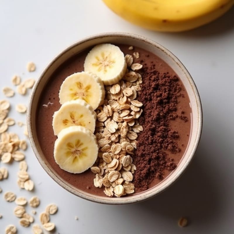 Creamy Dark Chocolate Protein Smoothie Bowl