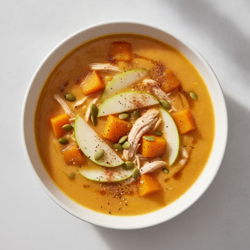 Roasted Butternut Squash Apple Soup