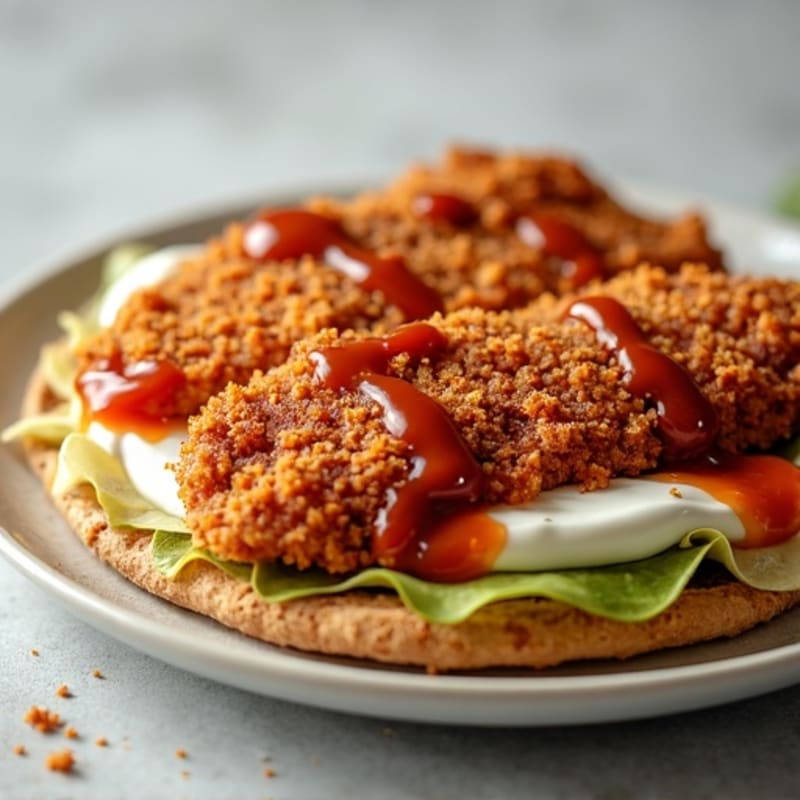 Crispy Chicken BBQ Ranch Whole Wheat Flatbread