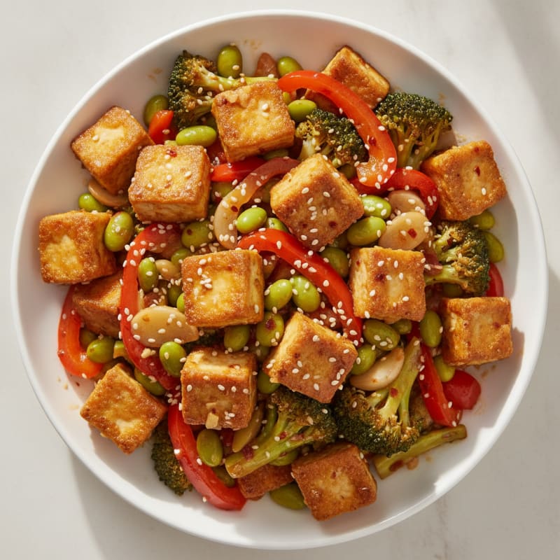 Honey-Garlic Tofu and Vegetable Stir-Fry
