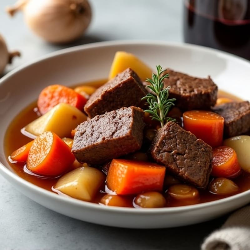 Red Wine Braised Beef with Root Vegetables