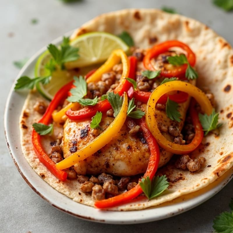 Sheet Pan Chicken Fajitas with Crispy Peppers and Onions