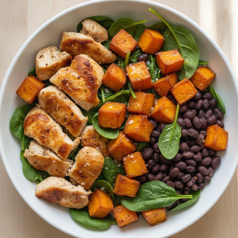Roasted Sweet Potato & Black Bean Bowl