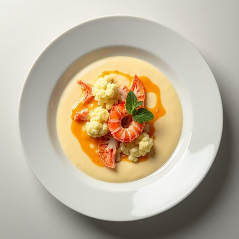 Creamy Cauliflower Lobster Bisque