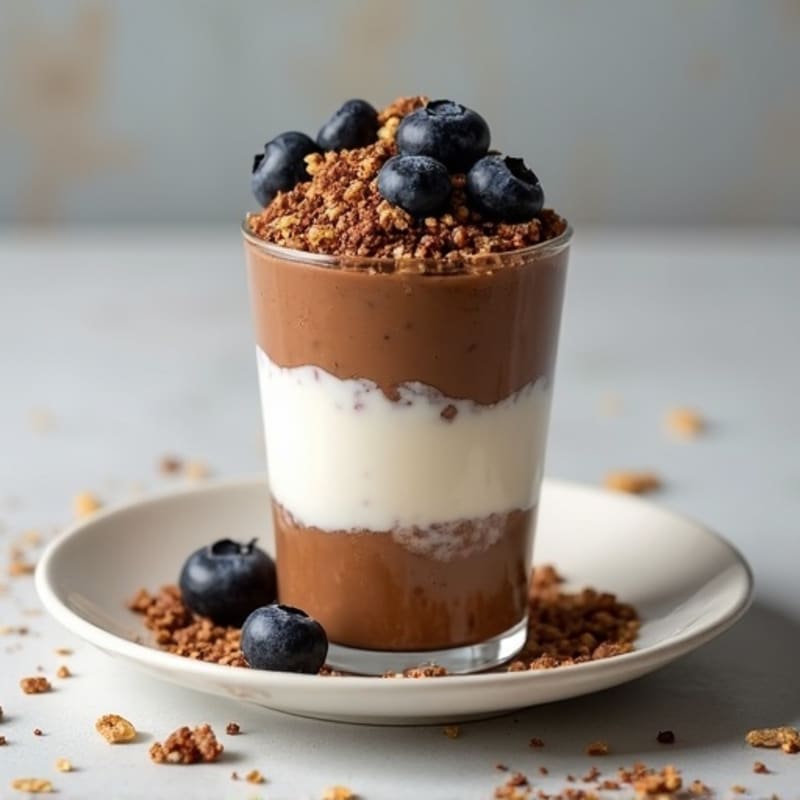 Protein-Rich Espresso Cocoa Layered Parfait