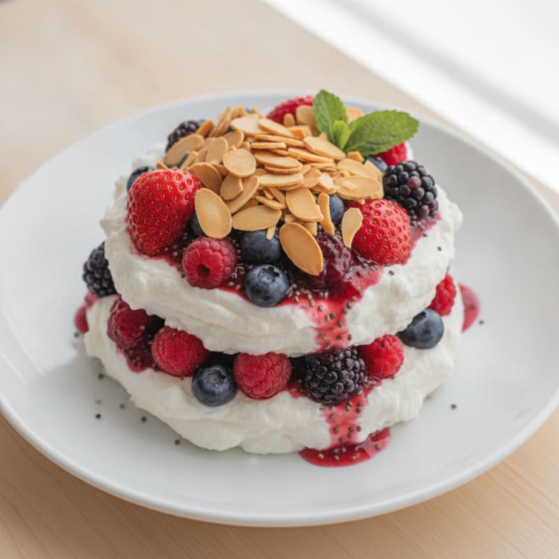 Greek Yogurt Protein Parfait with Mixed Berries